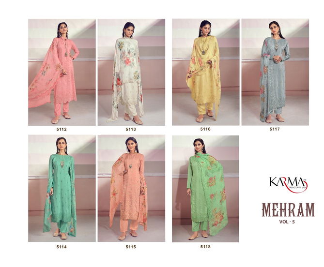 Karma Mehram 5 New Fancy Exclusive Wear Designer Heavy Salwar Kameez Collection